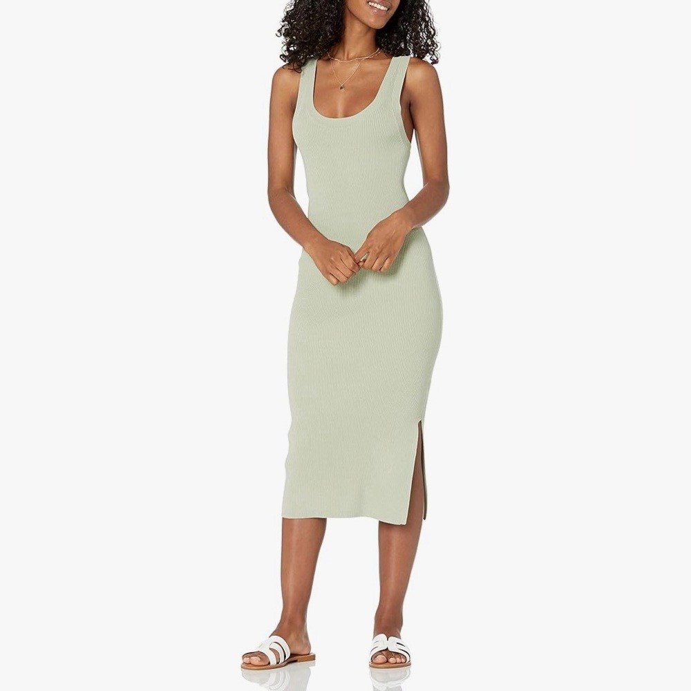 The Drop Women’s Yasmine Side Slit Midi Sweater Dress